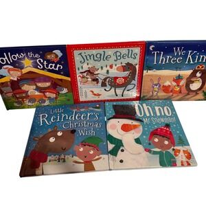 Five Make Believe Ideas Christmas Picture Books Kids Multicolor Excellent EUC